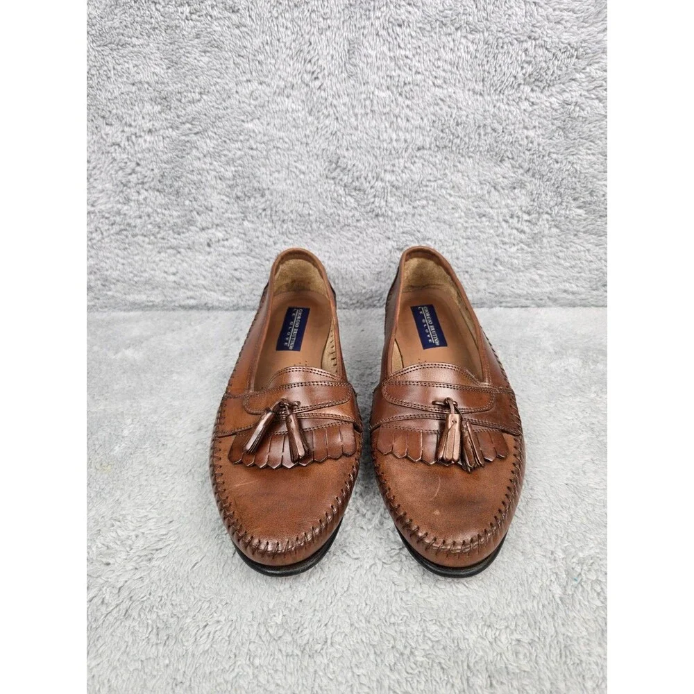 ​Giorgio Brutini Le Glove Mens 11 D Brown Leather Tassel Kiltie Loafers Brazil